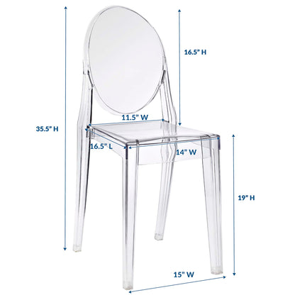 Modway - Casper Dining Side Chair by Modway  Bar and Dining Dining Chairs Clear - EEI-122-CLR