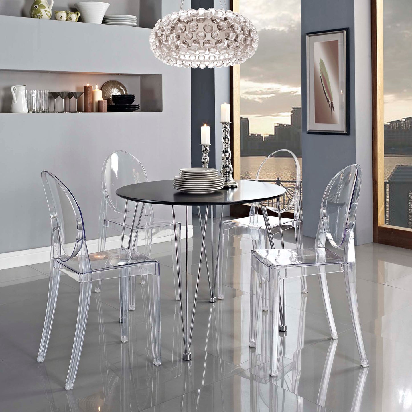 Modway - Casper Dining Side Chair by Modway  Bar and Dining Dining Chairs Clear - EEI-122-CLR