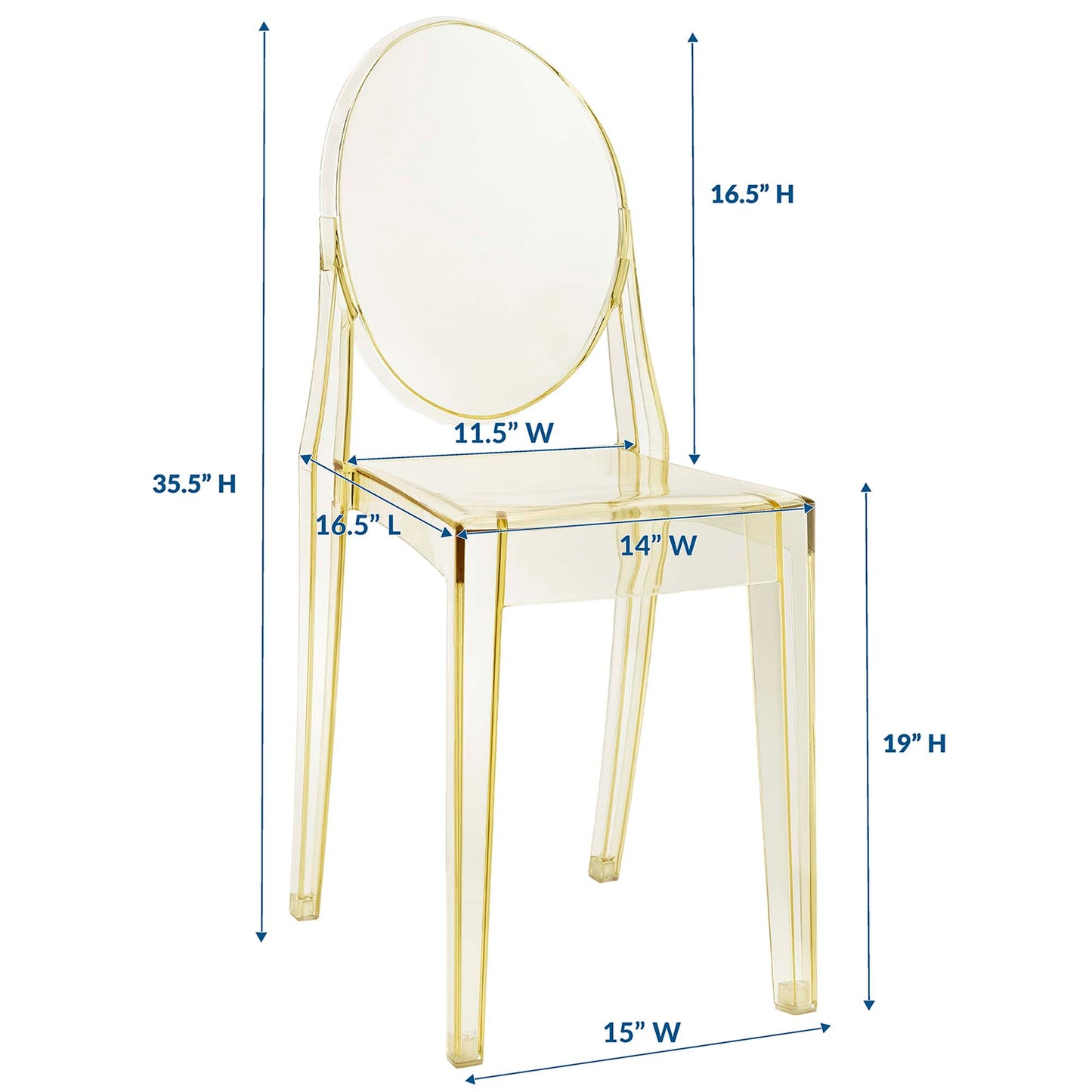 Modway - Casper Dining Side Chair by Modway  Bar and Dining Dining Chairs Yellow - EEI-122-YLW