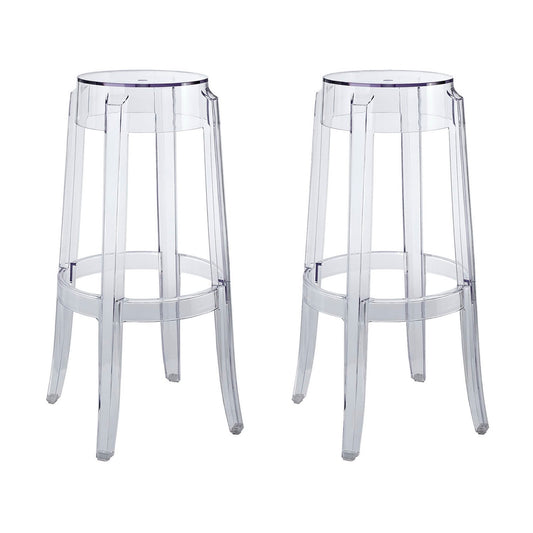 Modway - Casper Bar Stool Set of 2 by Modway  Bar and Dining Bar and Counter Stools Clear - EEI-1264-CLR