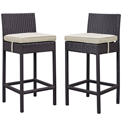Modway Outlet Lift Outdoor Patio Bar Stool Set of 2 by Modway  Outdoor Furniture Furniture Espresso Beige - EEI-1281-EXP-BEI