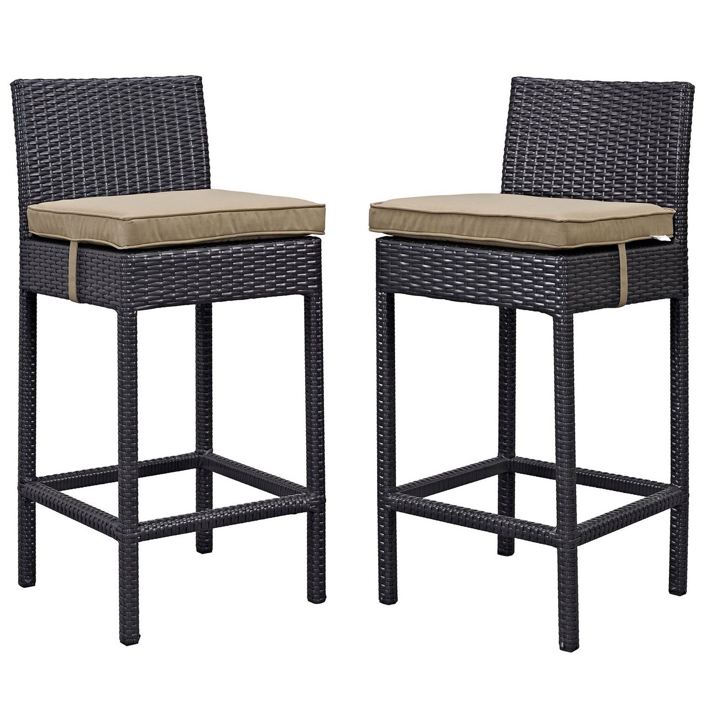 Modway Outlet Lift Outdoor Patio Bar Stool Set of 2 by Modway  Outdoor Furniture Furniture Espresso Mocha - EEI-1281-EXP-MOC