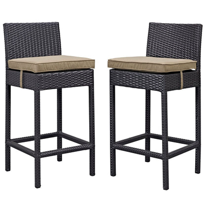 Modway Outlet Lift Outdoor Patio Bar Stool Set of 2 by Modway  Outdoor Furniture Furniture Espresso Mocha - EEI-1281-EXP-MOC
