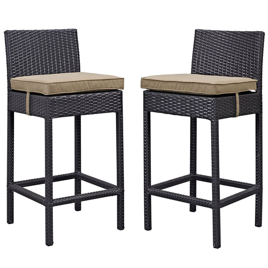 Modway Outlet Lift Outdoor Patio Bar Stool Set of 2 by Modway  Outdoor Furniture Furniture Espresso Mocha - EEI-1281-EXP-MOC