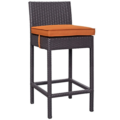 Modway Outlet Lift Outdoor Patio Bar Stool Set of 2 by Modway  Outdoor Furniture Furniture Espresso Orange - EEI-1281-EXP-ORA