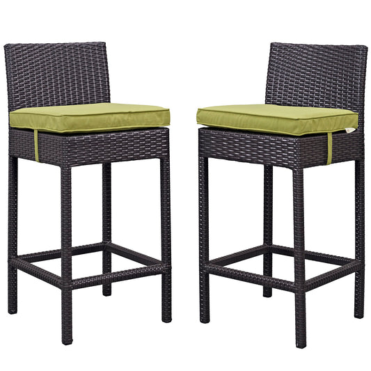 Modway Outlet Lift Outdoor Patio Bar Stool Set of 2 by Modway  Outdoor Furniture Furniture Espresso Peridot - EEI-1281-EXP-PER