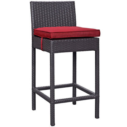 Modway Outlet Lift Outdoor Patio Bar Stool Set of 2 by Modway  Outdoor Furniture Furniture Espresso Red - EEI-1281-EXP-RED