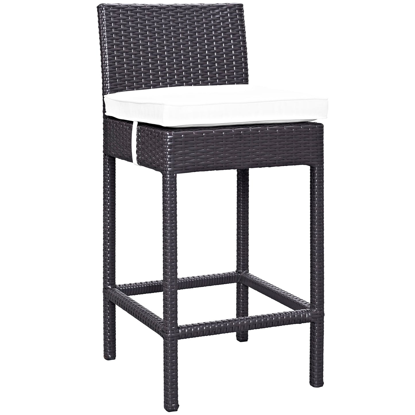 Modway Outlet Lift Outdoor Patio Bar Stool Set of 2 by Modway  Outdoor Furniture Furniture Espresso White - EEI-1281-EXP-WHI