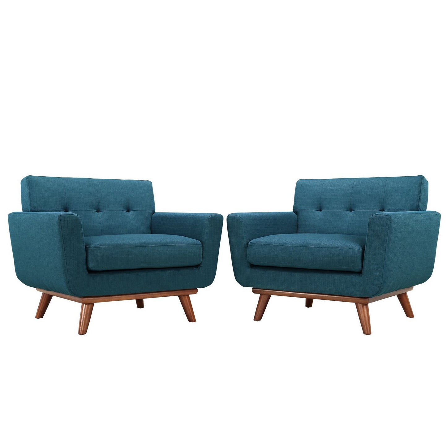 Modway - Engage Wood Armchair Set of 2 by Modway  Living Room Sofas and Armchairs Blue - EEI-1284-AZU
