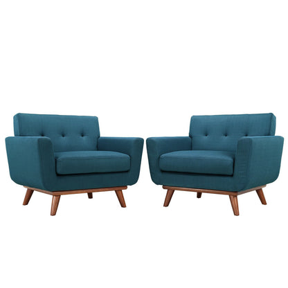 Modway - Engage Wood Armchair Set of 2 by Modway  Living Room Sofas and Armchairs Blue - EEI-1284-AZU