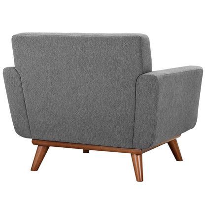 Modway - Engage Wood Armchair Set of 2 by Modway  Living Room Sofas and Armchairs Gray - EEI-1284-GRY