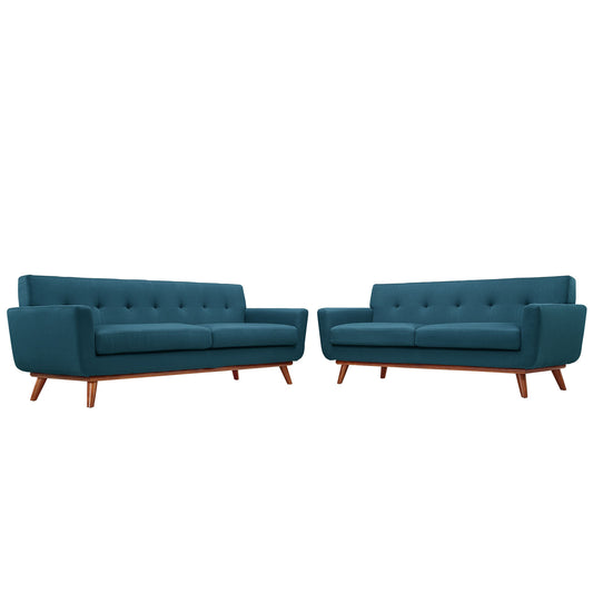 Modway - Engage Loveseat and Sofa Set of 2 by Modway  Living Room Sofas and Armchairs Blue - EEI-1348-AZU