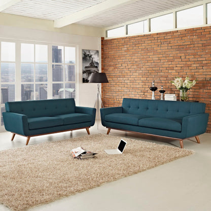 Modway - Engage Loveseat and Sofa Set of 2 by Modway  Living Room Sofas and Armchairs Blue - EEI-1348-AZU