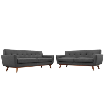 Modway - Engage Loveseat and Sofa Set of 2 by Modway  Living Room Sofas and Armchairs Gray - EEI-1348-DOR