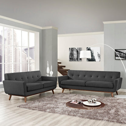 Modway - Engage Loveseat and Sofa Set of 2 by Modway  Living Room Sofas and Armchairs Gray - EEI-1348-DOR
