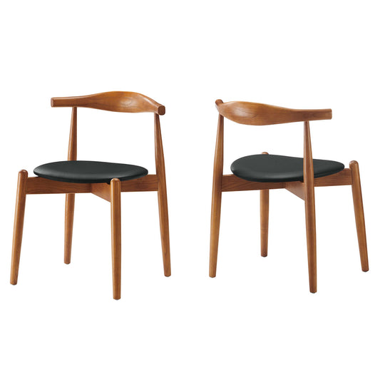 Modway - Stalwart Dining Side Chairs Set of 2 by Modway  Bar and Dining Dining Chairs Black - EEI-1377-DWL-BLK