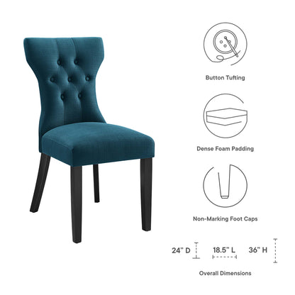 Modway - Silhouette Dining Side Chair by Modway  Bar and Dining Dining Chairs Blue - EEI-1380-AZU