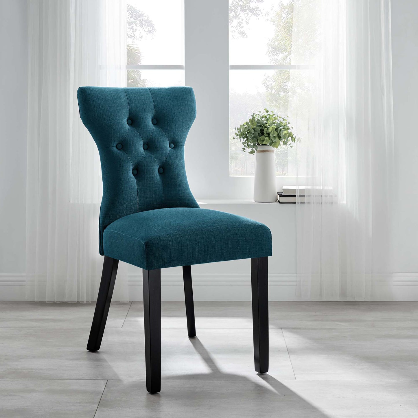Modway - Silhouette Dining Side Chair by Modway  Bar and Dining Dining Chairs Blue - EEI-1380-AZU