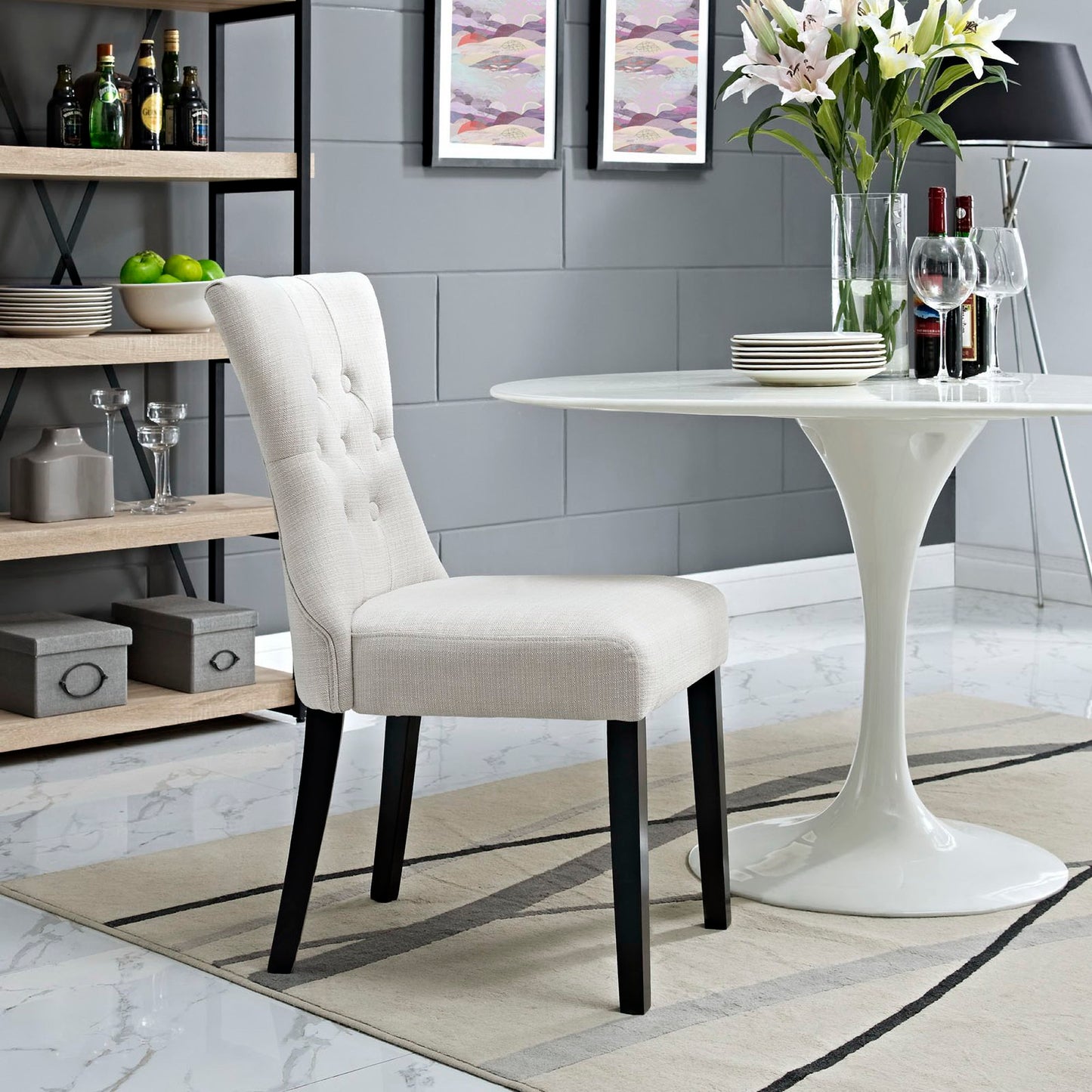 Modway Outlet Silhouette Dining Side Chair by Modway  Bar and Dining Furniture Beige - EEI-1380-BEI