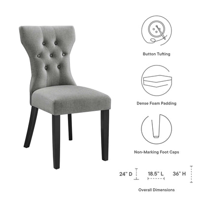 Modway - Silhouette Dining Side Chair by Modway  Bar and Dining Dining Chairs Gray - EEI-1380-LGR