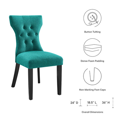 Modway - Silhouette Dining Side Chair by Modway  Bar and Dining Dining Chairs Blue - EEI-1380-TEA