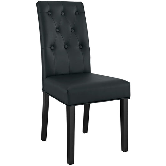 Modway Outlet Confer Dining Vinyl Side Chair by Modway  Bar and Dining Furniture Black - EEI-1382-BLK