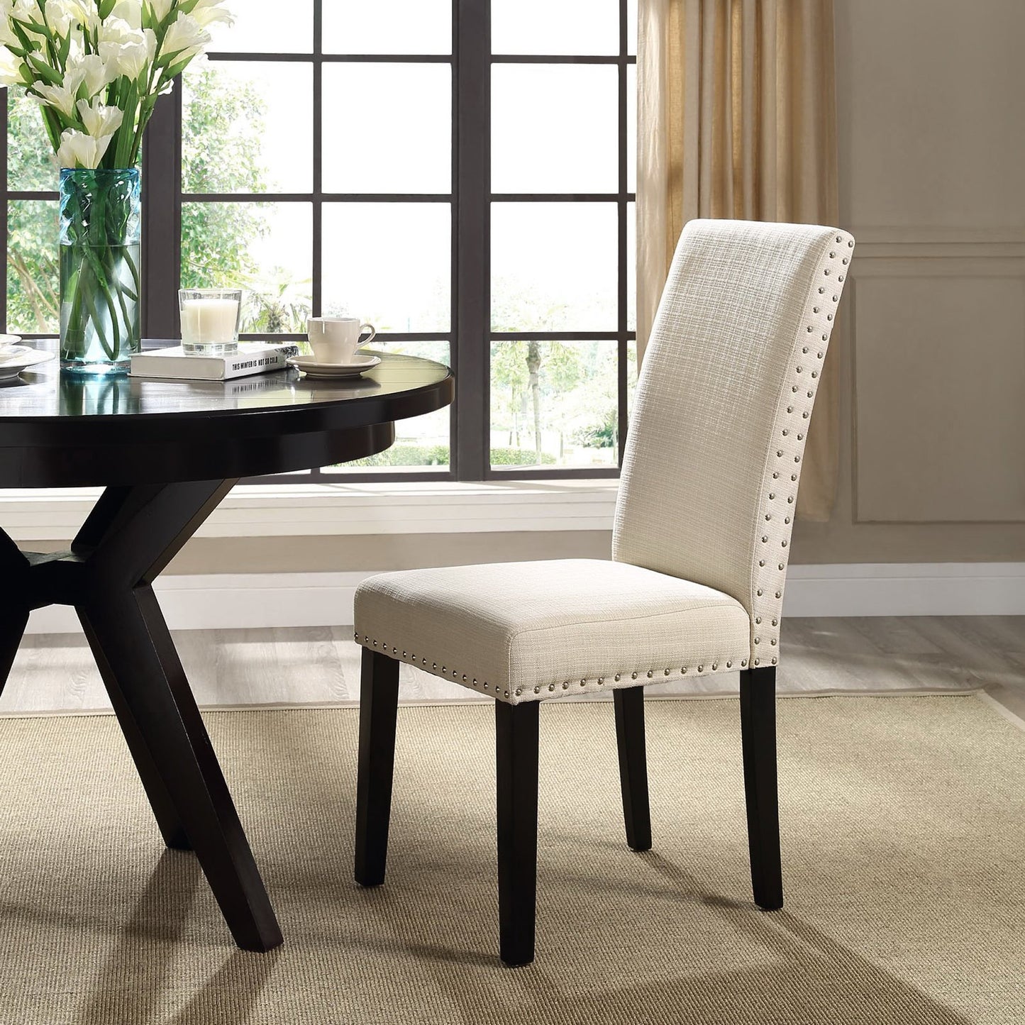 Modway Outlet Parcel Dining Upholstered Fabric Side Chair by Modway  Bar and Dining Furniture Beige - EEI-1384-BEI