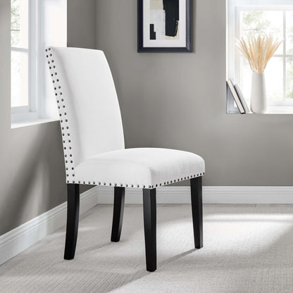Modway - Parcel Dining Upholstered Fabric Side Chair by Modway  Bar and Dining Dining Chairs White - EEI-1384-WHI