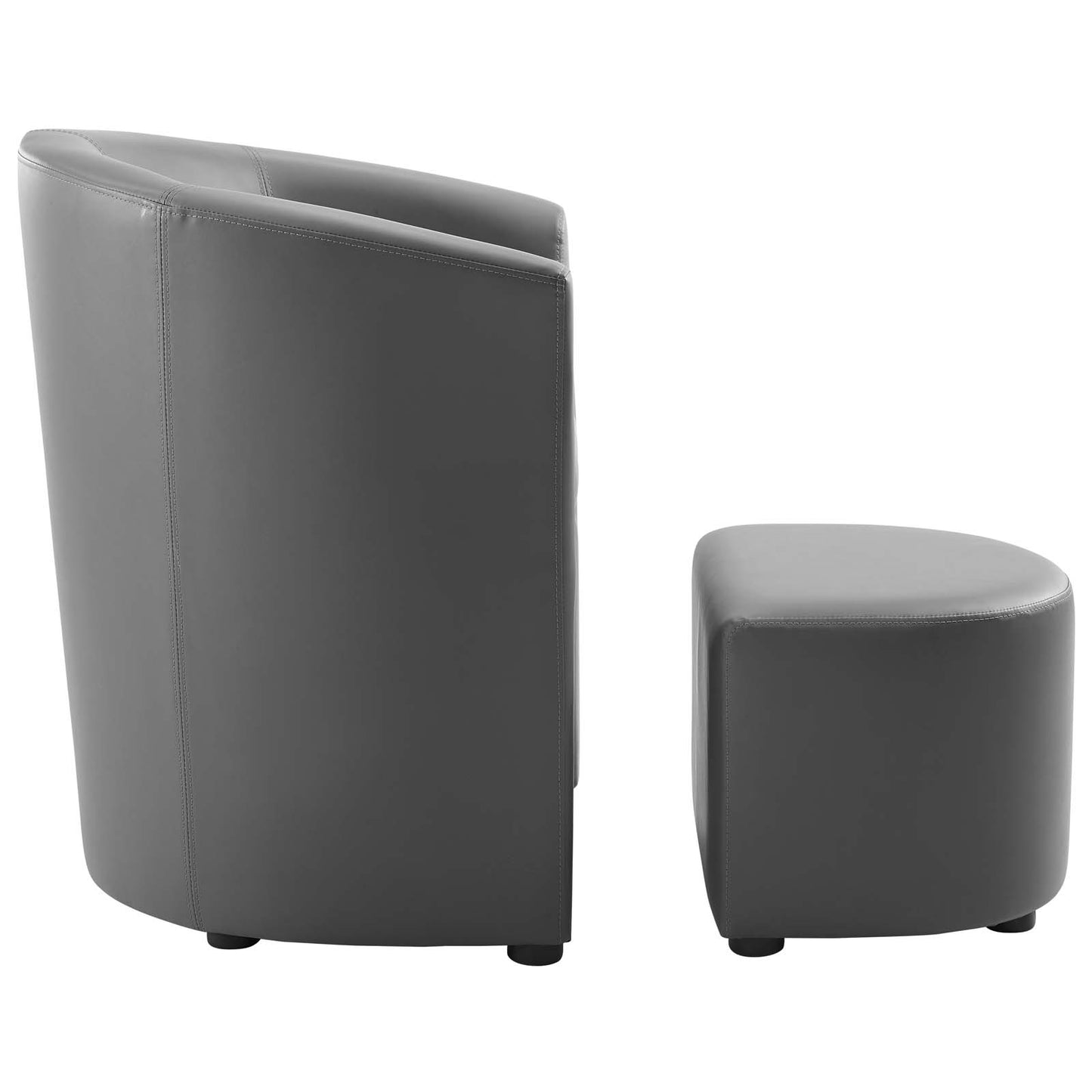 Modway Outlet Divulge Armchair and Ottoman by Modway  Living Room Furniture Gray - EEI-1407-GRY
