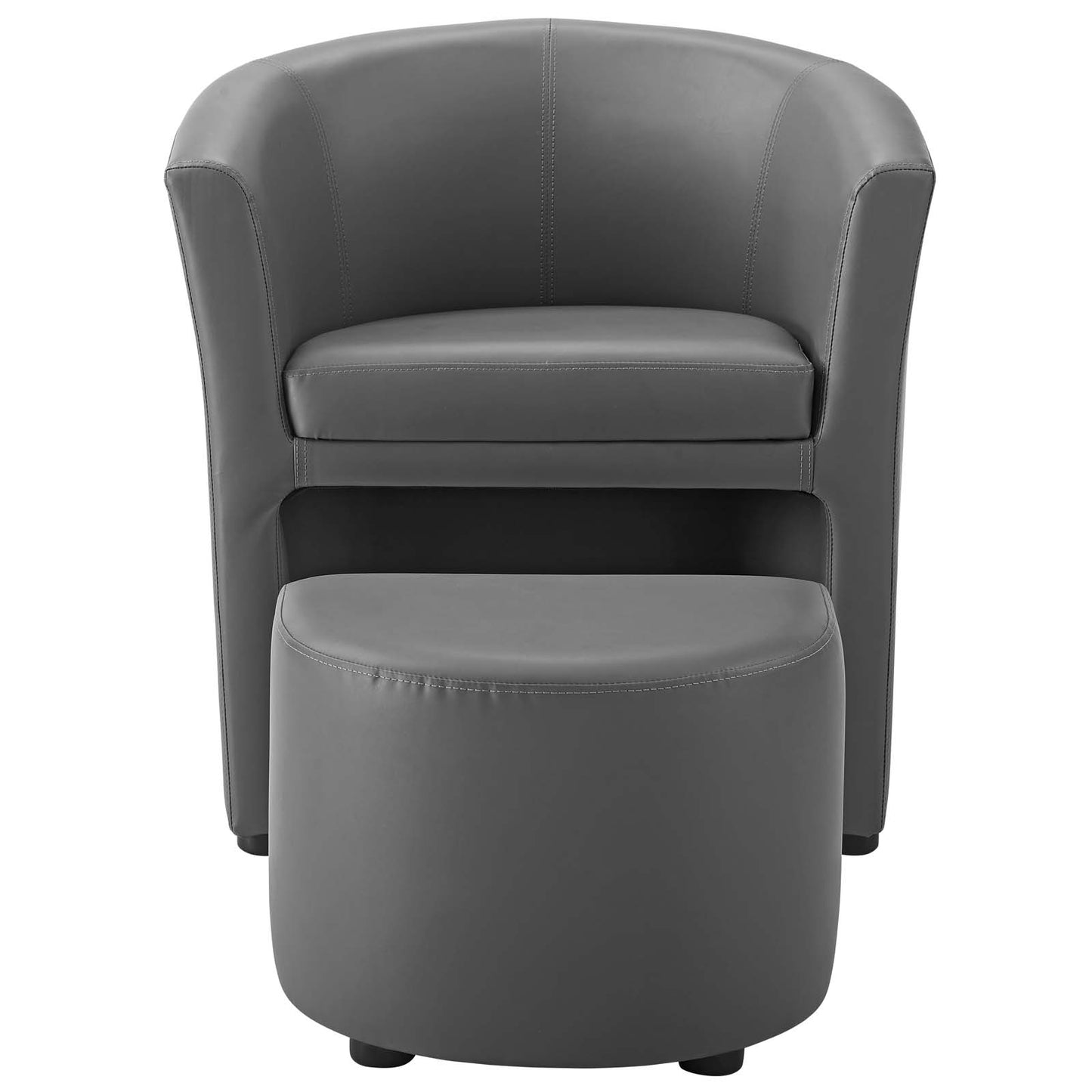 Modway Outlet Divulge Armchair and Ottoman by Modway  Living Room Furniture Gray - EEI-1407-GRY