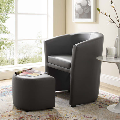 Modway Outlet Divulge Armchair and Ottoman by Modway  Living Room Furniture Gray - EEI-1407-GRY