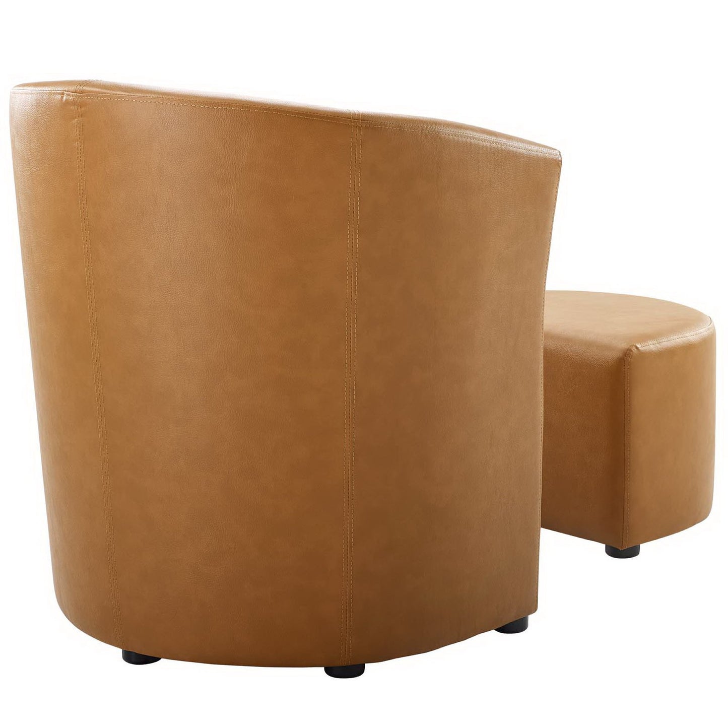 Modway - Divulge Armchair and Ottoman by Modway  Living Room Sofas and Armchairs Brown - EEI-1407-TAN