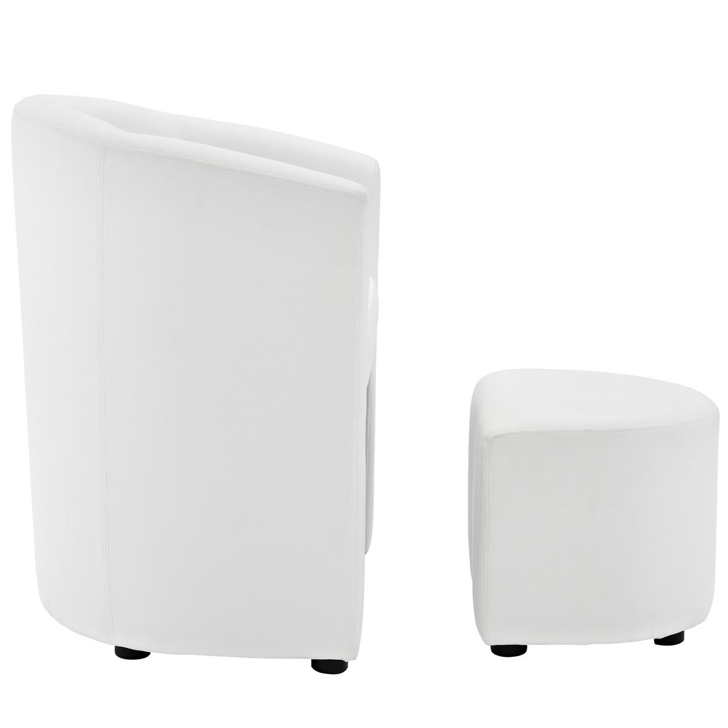 Modway Outlet Divulge Armchair and Ottoman by Modway  Living Room Furniture White - EEI-1407-WHI