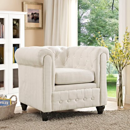 Modway Outlet Earl Upholstered Fabric Armchair by Modway  Living Room Furniture Beige - EEI-1410-BEI