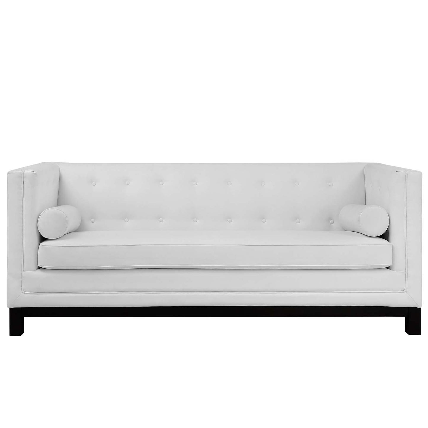 Modway Outlet Imperial Bonded Leather Sofa by Modway  Living Room Furniture White - EEI-1421-WHI