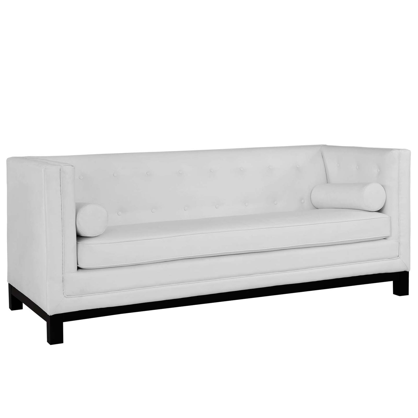 Modway Outlet Imperial Bonded Leather Sofa by Modway  Living Room Furniture White - EEI-1421-WHI