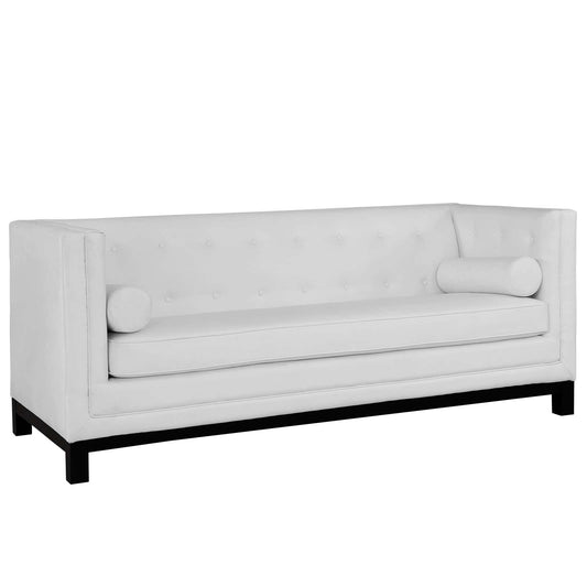 Modway Outlet Imperial Bonded Leather Sofa by Modway  Living Room Furniture White - EEI-1421-WHI