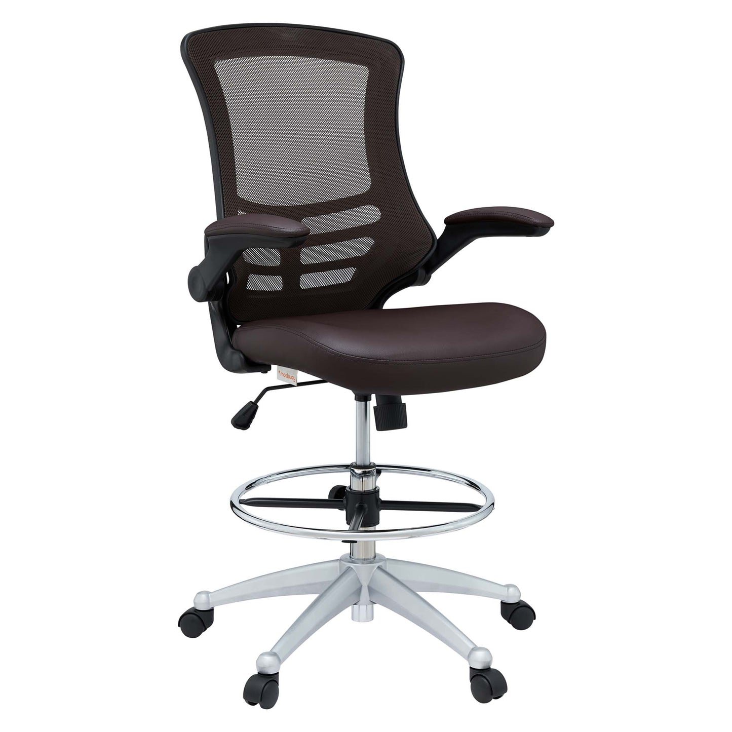 Modway - Attainment Vinyl Drafting Chair by Modway  Office Furniture Office Chairs Brown - EEI-1422-BRN