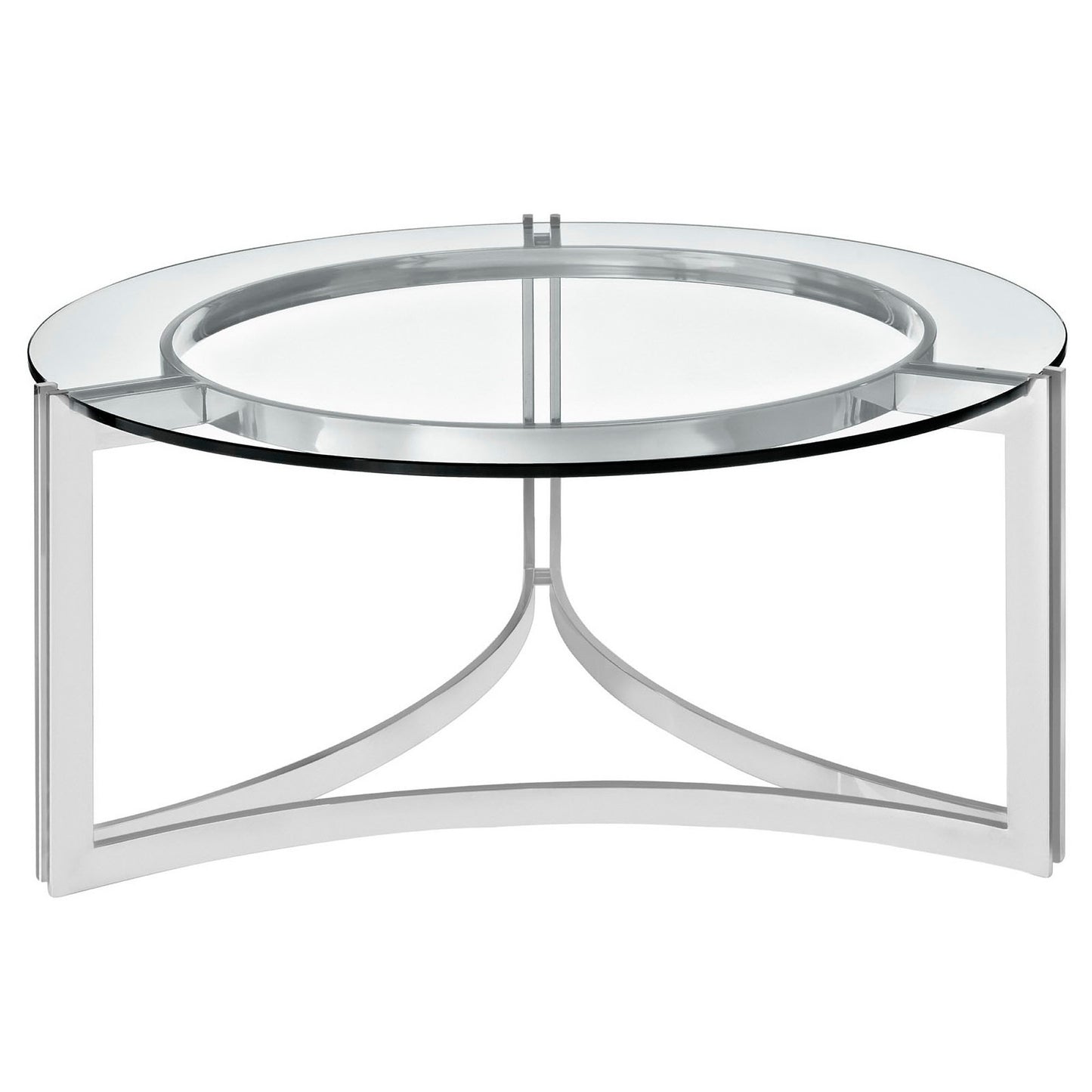 Modway Outlet Signet Stainless Steel Coffee Table by Modway  Living Room Furniture Silver - EEI-1438-SLV