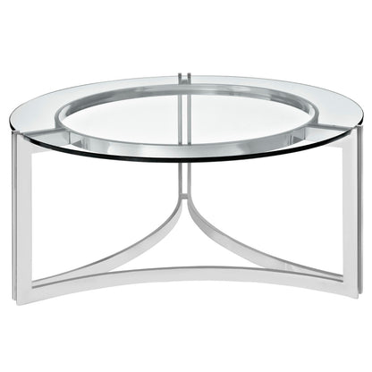 Modway Outlet Signet Stainless Steel Coffee Table by Modway  Living Room Furniture Silver - EEI-1438-SLV