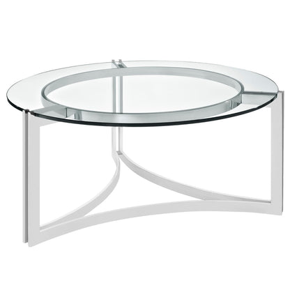Modway Outlet Signet Stainless Steel Coffee Table by Modway  Living Room Furniture Silver - EEI-1438-SLV