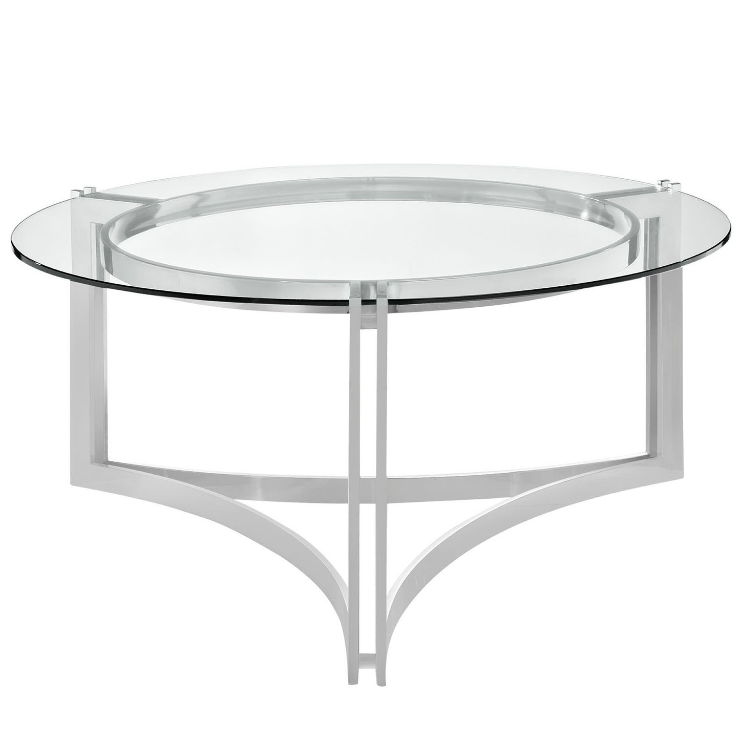 Modway Outlet Signet Stainless Steel Coffee Table by Modway  Living Room Furniture Silver - EEI-1438-SLV