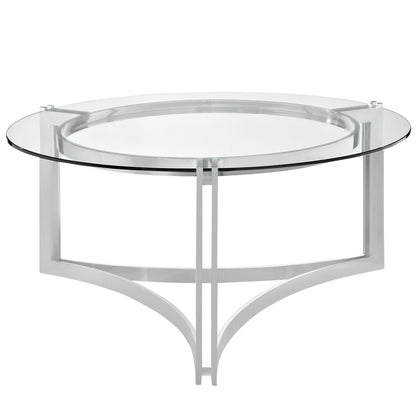 Modway Outlet Signet Stainless Steel Coffee Table by Modway  Living Room Furniture Silver - EEI-1438-SLV