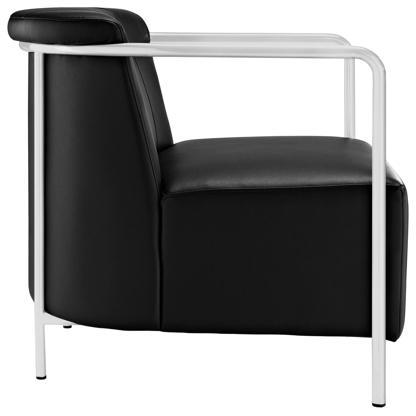 Modway Outlet Ebb Upholstered Vinyl Lounge Chair by Modway  Living Room Furniture Black - EEI-1439-BLK