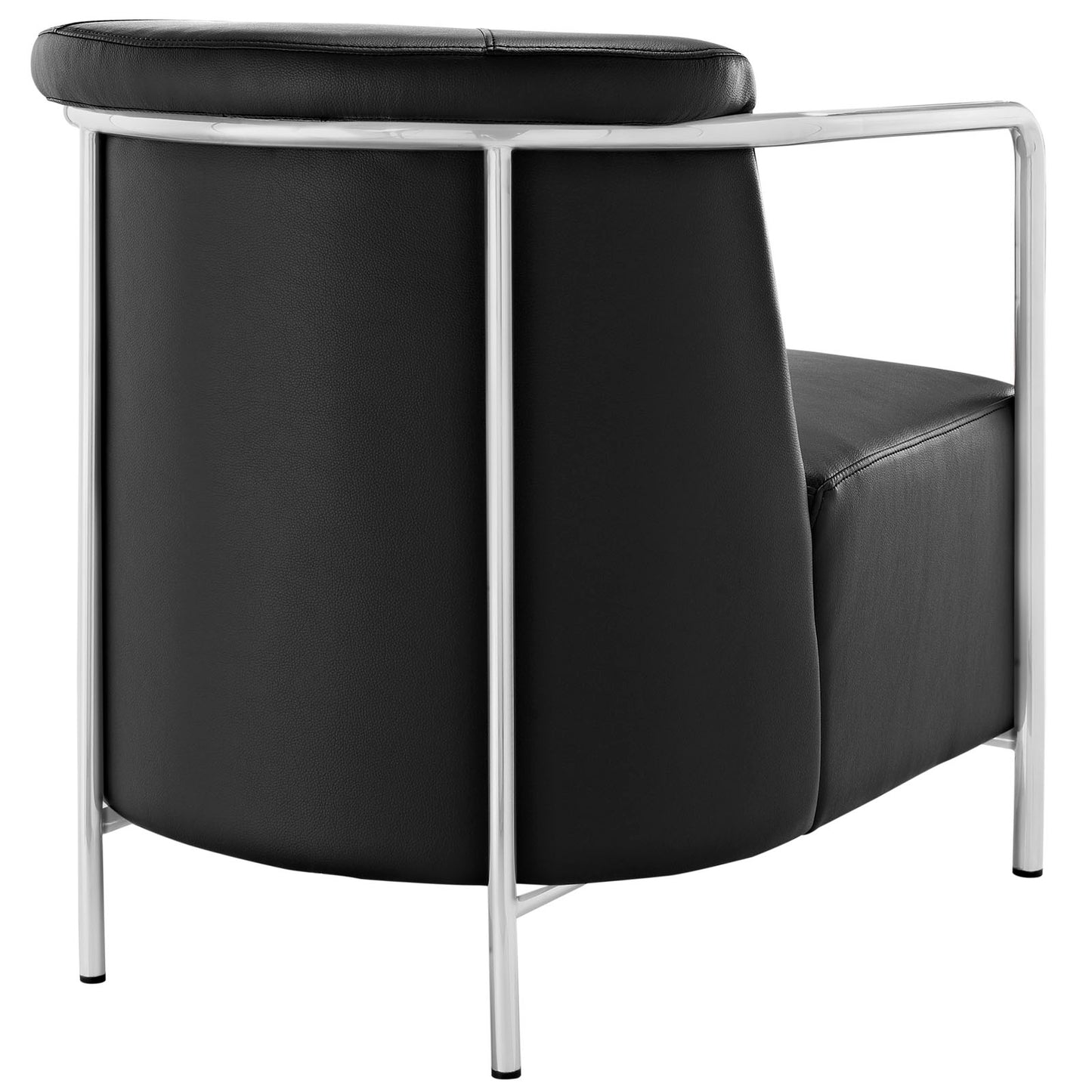 Modway Outlet Ebb Upholstered Vinyl Lounge Chair by Modway  Living Room Furniture Black - EEI-1439-BLK