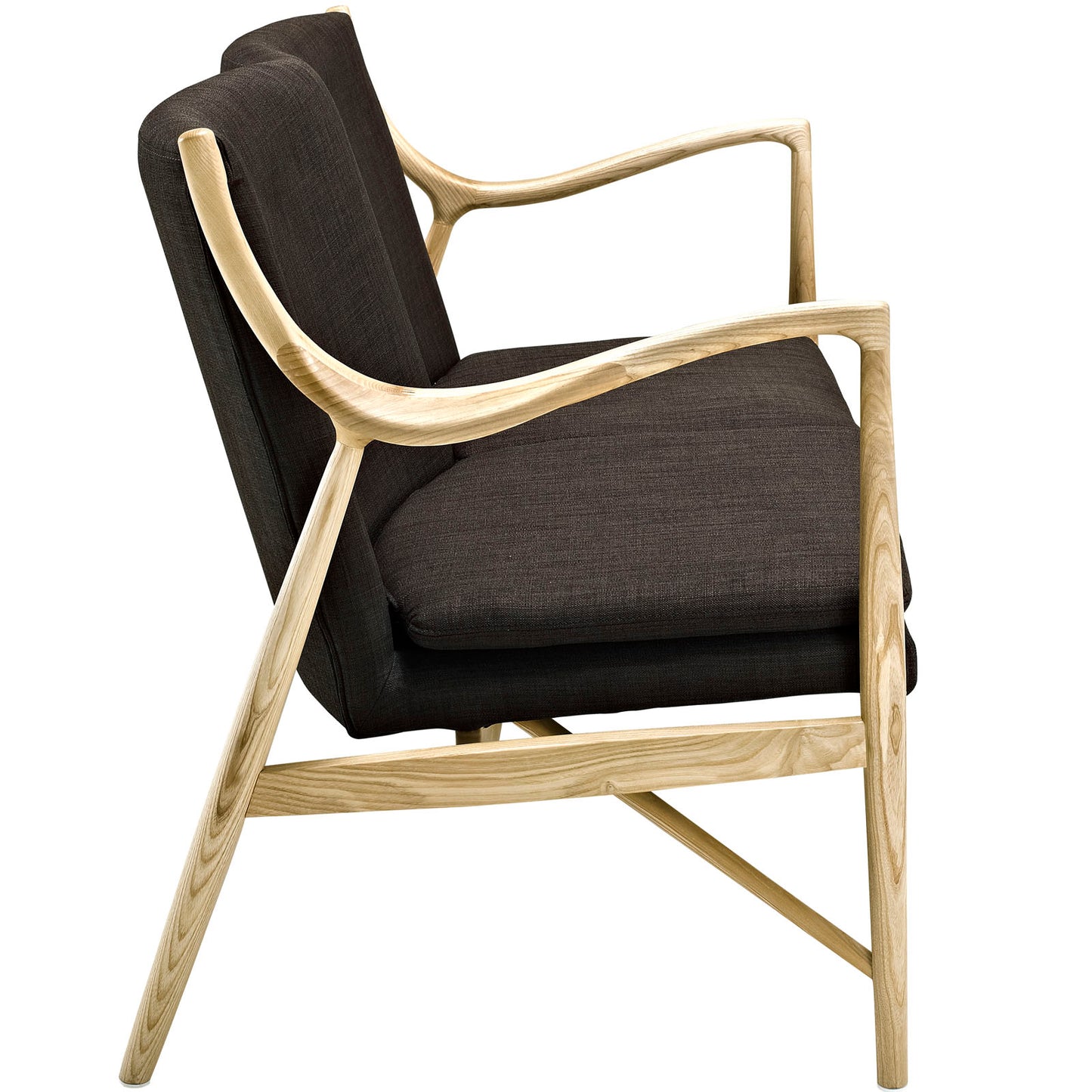 Modway Outlet Makeshift Upholstered Fabric Loveseat by Modway  Living Room Furniture Natural Brown - EEI-1441-NAT-BRN