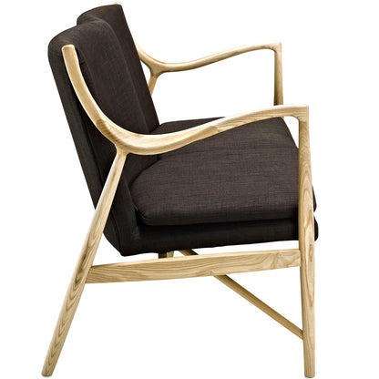 Modway Outlet Makeshift Upholstered Fabric Loveseat by Modway  Living Room Furniture Natural Brown - EEI-1441-NAT-BRN