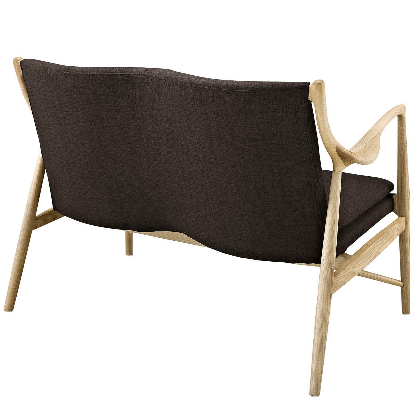 Modway Outlet Makeshift Upholstered Fabric Loveseat by Modway  Living Room Furniture Natural Brown - EEI-1441-NAT-BRN