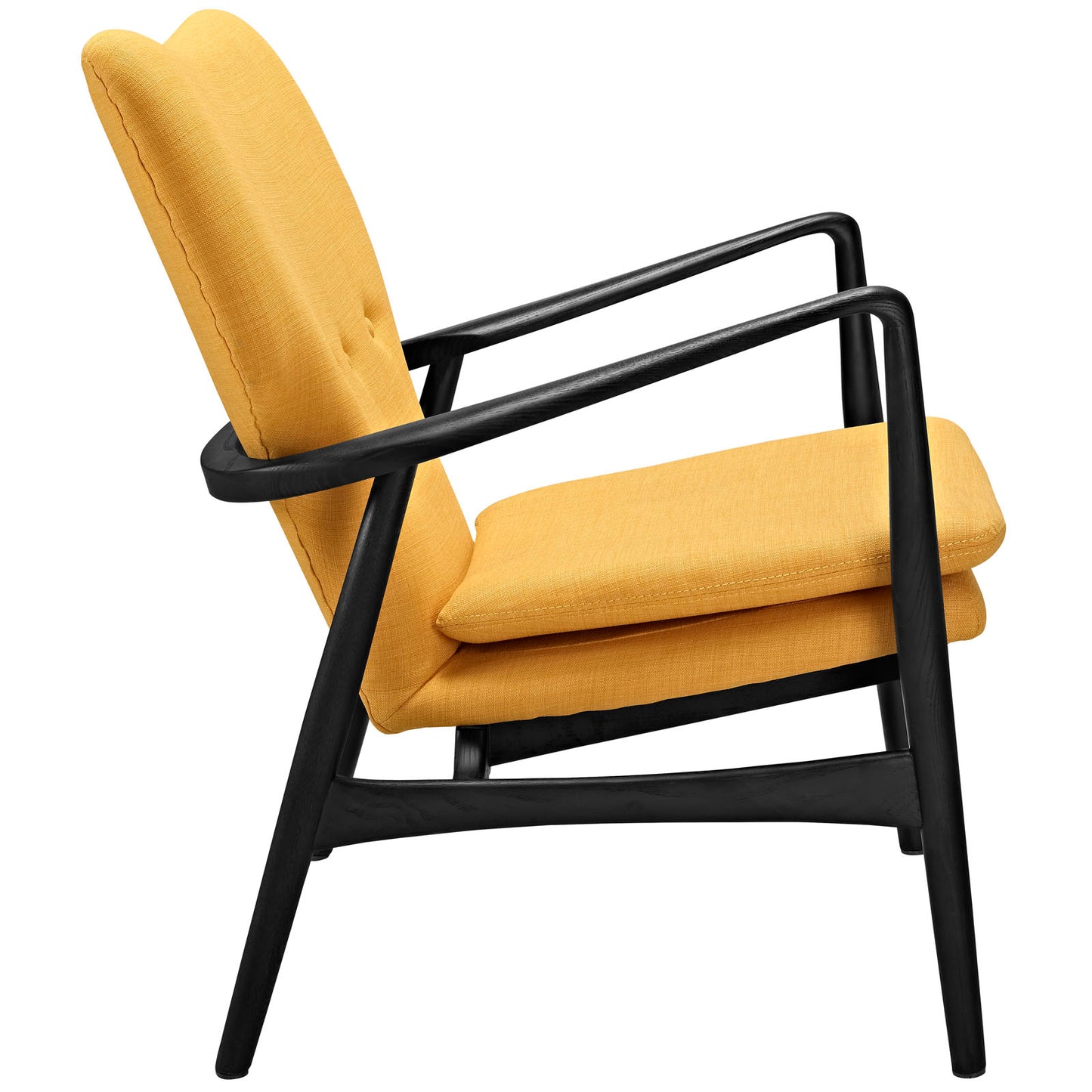 Modway Outlet Heed Upholstered Fabric Lounge Chair by Modway  Living Room Furniture Black Yellow - EEI-1442-BLK-YLW