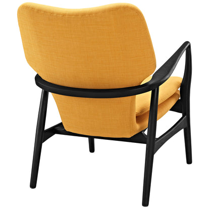 Modway Outlet Heed Upholstered Fabric Lounge Chair by Modway  Living Room Furniture Black Yellow - EEI-1442-BLK-YLW